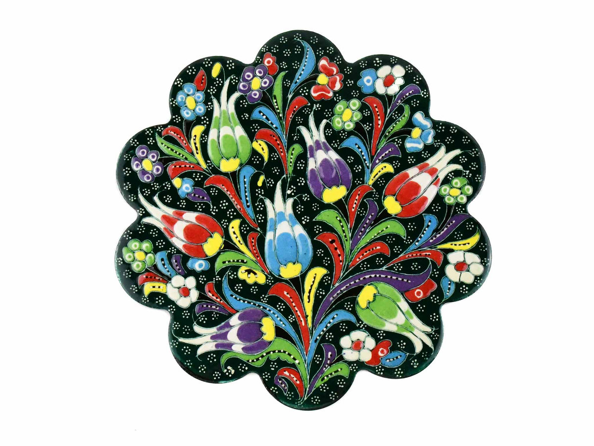 Turkish Trivet Flower Collection Dark Green Ceramic Sydney Grand Bazaar 11