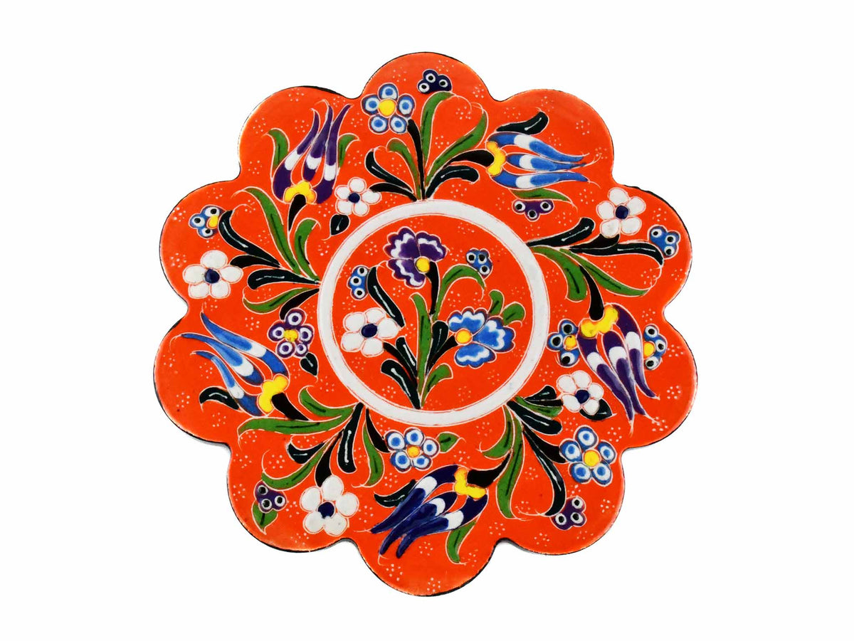 Turkish Trivet Flower Collection Orange Ceramic Sydney Grand Bazaar 13