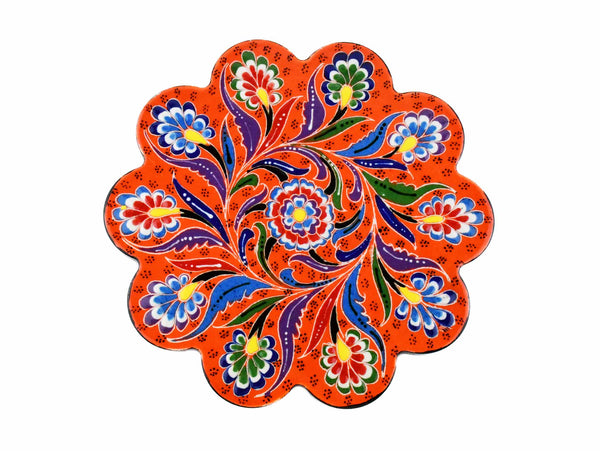 Turkish Trivet Flower Collection Orange Ceramic Sydney Grand Bazaar 1