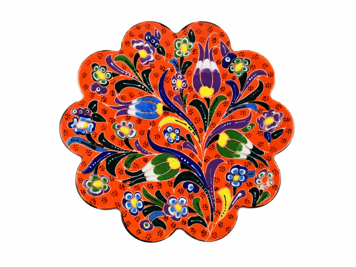 Turkish Trivet Flower Collection Orange Ceramic Sydney Grand Bazaar 9