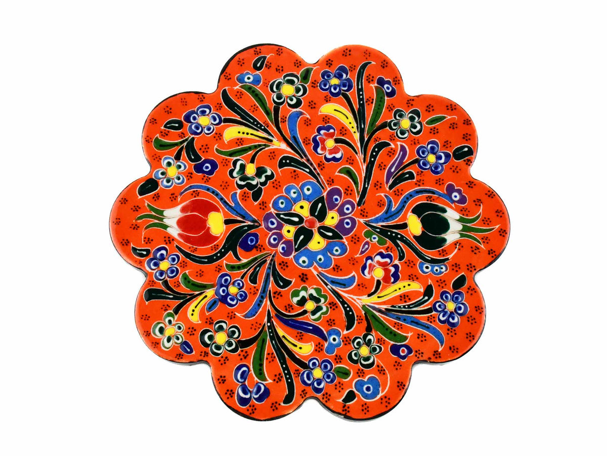 Turkish Trivet Flower Collection Orange Ceramic Sydney Grand Bazaar 6