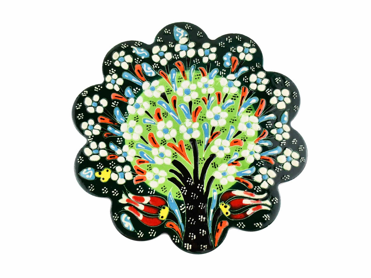 Turkish Trivet Flower Collection Two Tone Green Ceramic Sydney Grand Bazaar 3