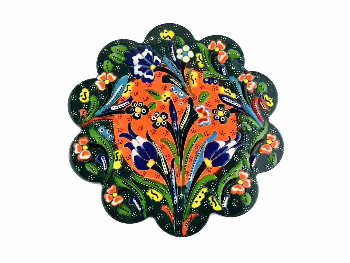 Turkish Trivet Flower Collection Two Tone Green Ceramic Sydney Grand Bazaar 6