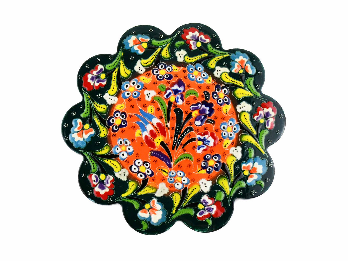 Turkish Trivet Flower Collection Two Tone Green Ceramic Sydney Grand Bazaar 7