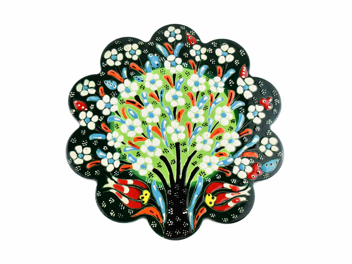 Turkish Trivet Flower Collection Two Tone Green Ceramic Sydney Grand Bazaar 2