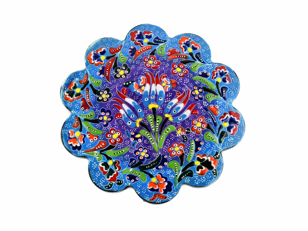 Turkish Trivet Flower Collection Two Tone Light Blue Ceramic Sydney Grand Bazaar 3 