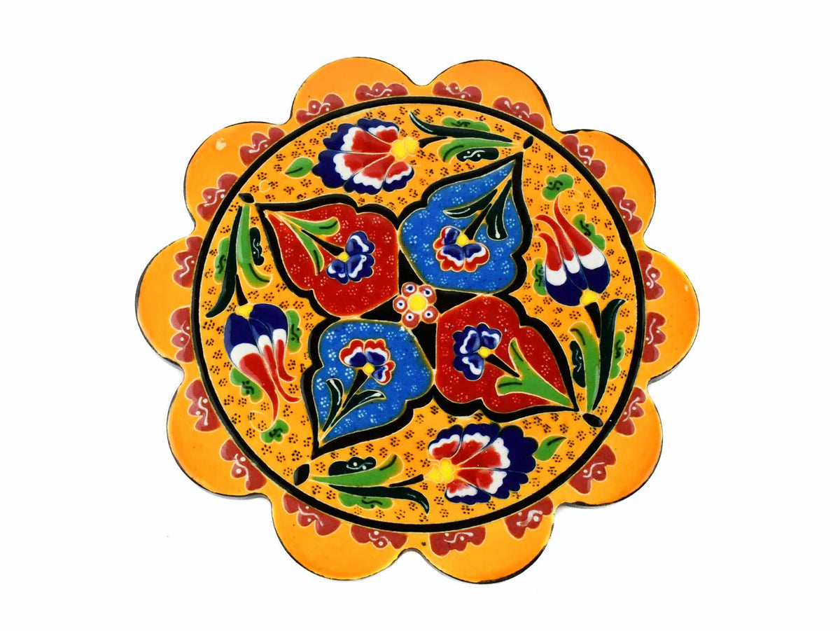 Turkish Trivet Flower Collection Yellow Ceramic Sydney Grand Bazaar 9