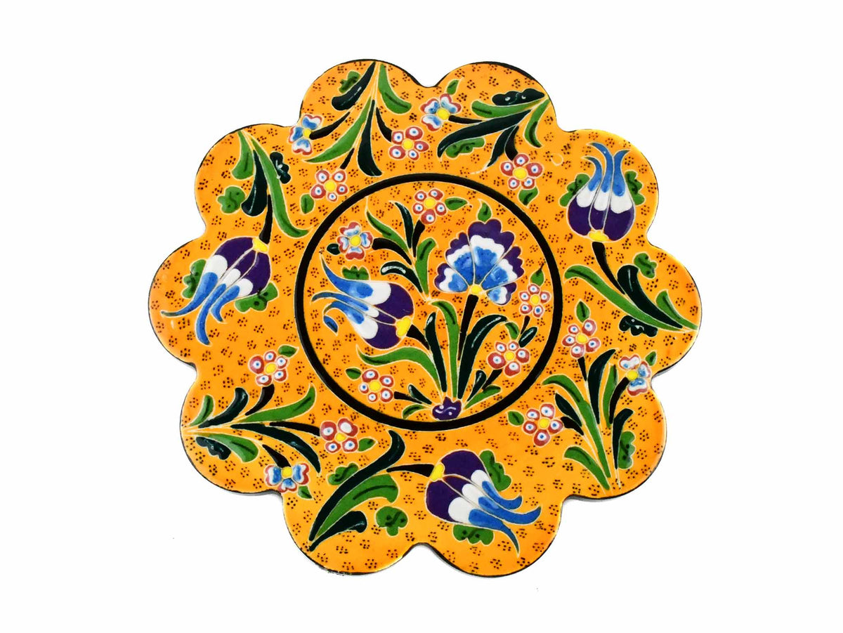 Turkish Trivet Flower Collection Yellow Ceramic Sydney Grand Bazaar 5