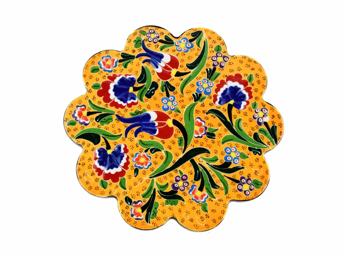 Turkish Trivet Flower Collection Yellow Ceramic Sydney Grand Bazaar 18