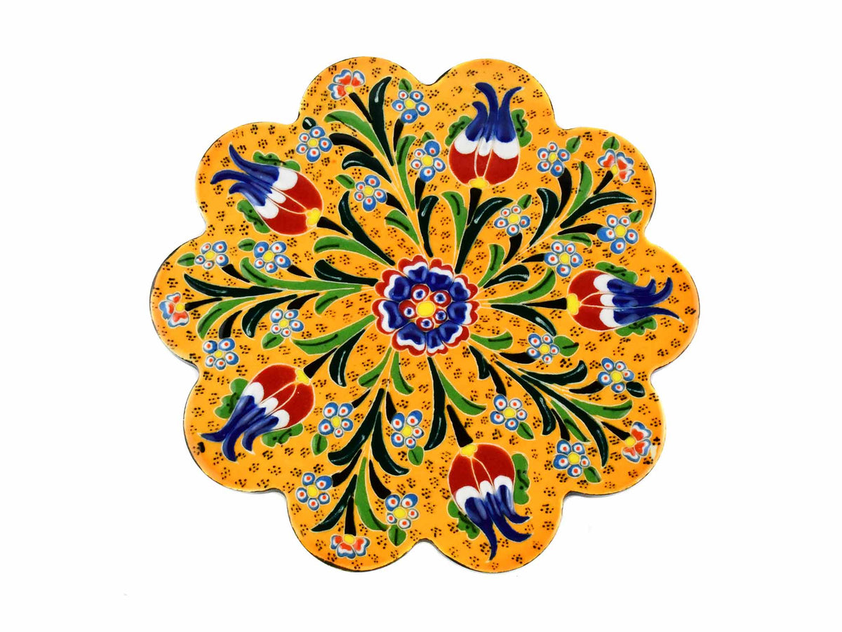 Turkish Trivet Flower Collection Yellow Ceramic Sydney Grand Bazaar 15