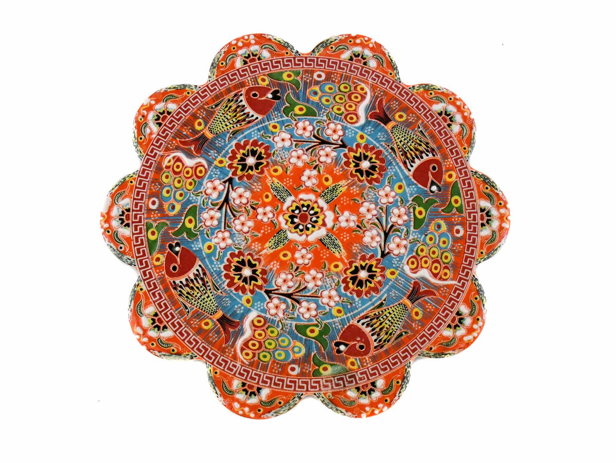 Turkish Trivet Ottoman Flower Collection Orange Ceramic Sydney Grand Bazaar 5