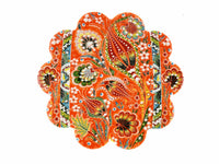 Turkish Trivet Ottoman Flower Collection Orange Ceramic Sydney Grand Bazaar 4