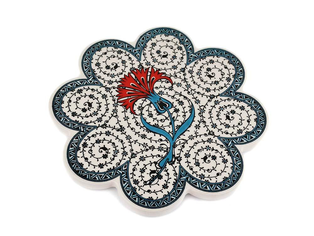 Turkish Trivet Traditional Iznik Design 3 Ceramic Sydney Grand Bazaar
