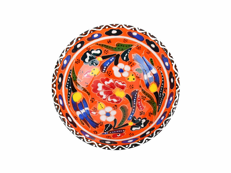 10 cm Turkish Bowls Flower Collection Orange Ceramic Sydney Grand Bazaar 14 