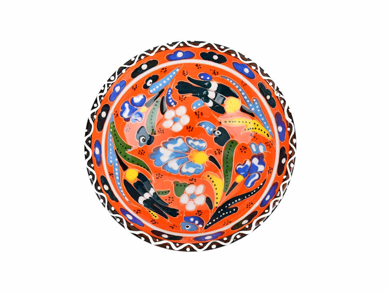 10 cm Turkish Bowls Flower Collection Orange Ceramic Sydney Grand Bazaar 12 