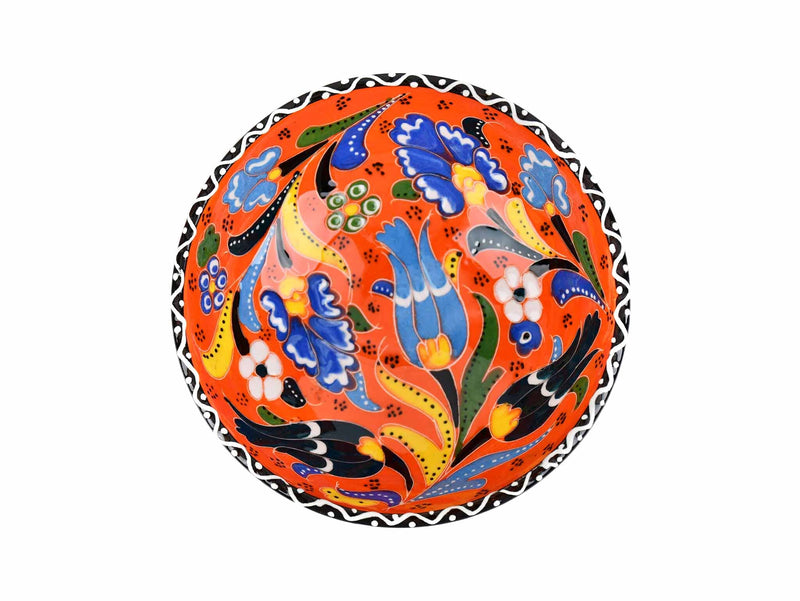10 cm Turkish Bowls Flower Collection Orange Ceramic Sydney Grand Bazaar 2 