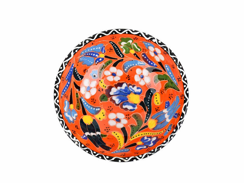 10 cm Turkish Bowls Flower Collection Orange Ceramic Sydney Grand Bazaar 13 