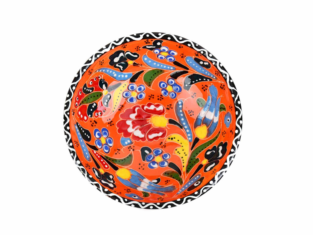10 cm Turkish Bowls Flower Collection Orange Ceramic Sydney Grand Bazaar 1 