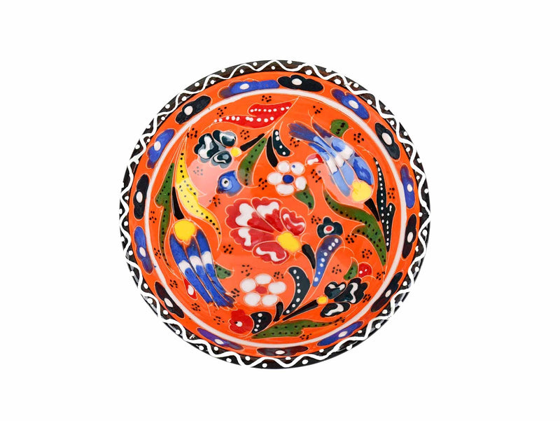 10 cm Turkish Bowls Flower Collection Orange Ceramic Sydney Grand Bazaar 10 