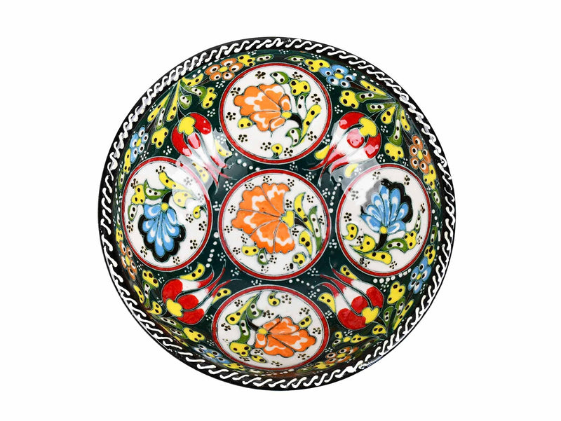 15 cm Turkish Bowls Flower Collection Green Ceramic Sydney Grand Bazaar 18 