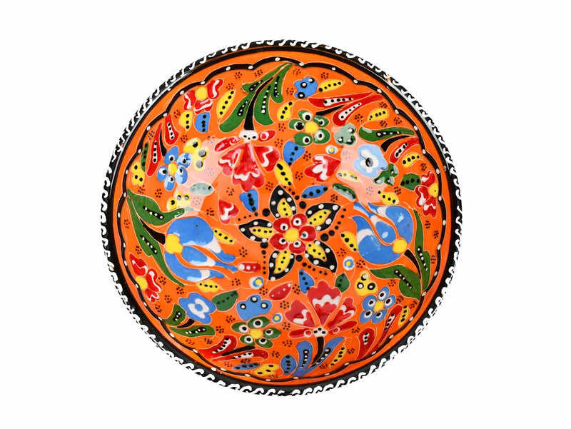 15 cm Turkish Bowls Flower Collection Orange Ceramic Sydney Grand Bazaar 10 