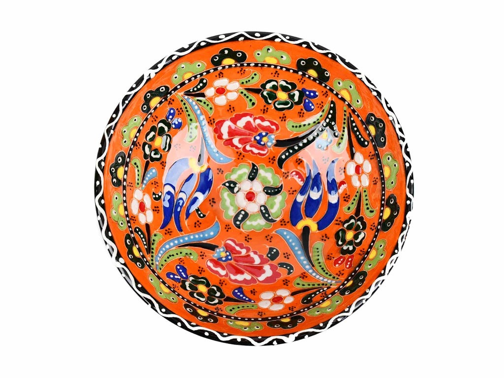 15 cm Turkish Bowls Flower Collection Orange Ceramic Sydney Grand Bazaar 1 