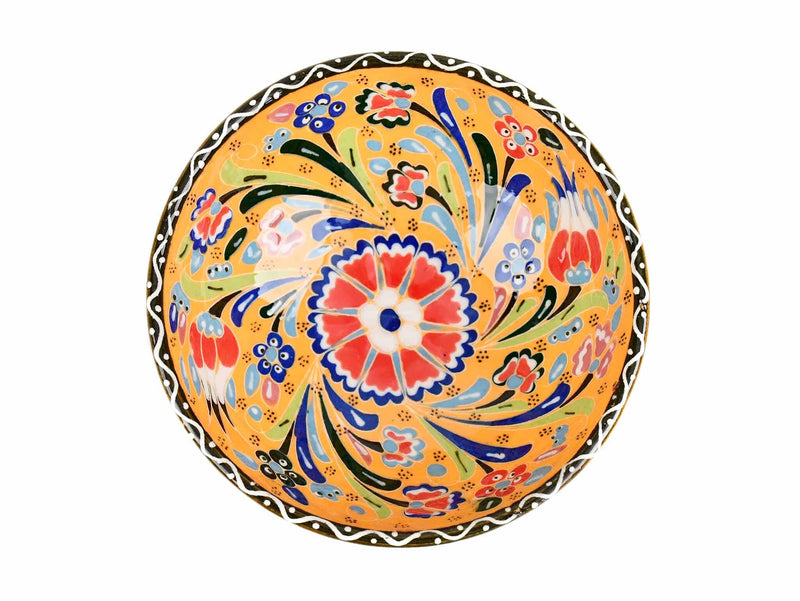 15 cm Turkish Bowls Flower Collection Yellow Ceramic Sydney Grand Bazaar 4 