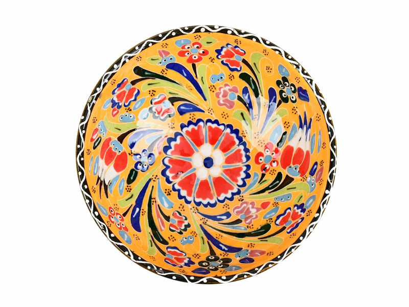 15 cm Turkish Bowls Flower Collection Yellow Ceramic Sydney Grand Bazaar 5 