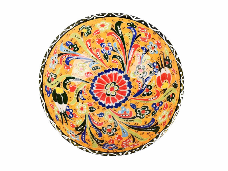 15 cm Turkish Bowls Flower Collection Yellow Ceramic Sydney Grand Bazaar 6 