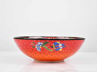 25 cm Turkish Bowl Flower Red Design 3 Ceramic Sydney Grand Bazaar 