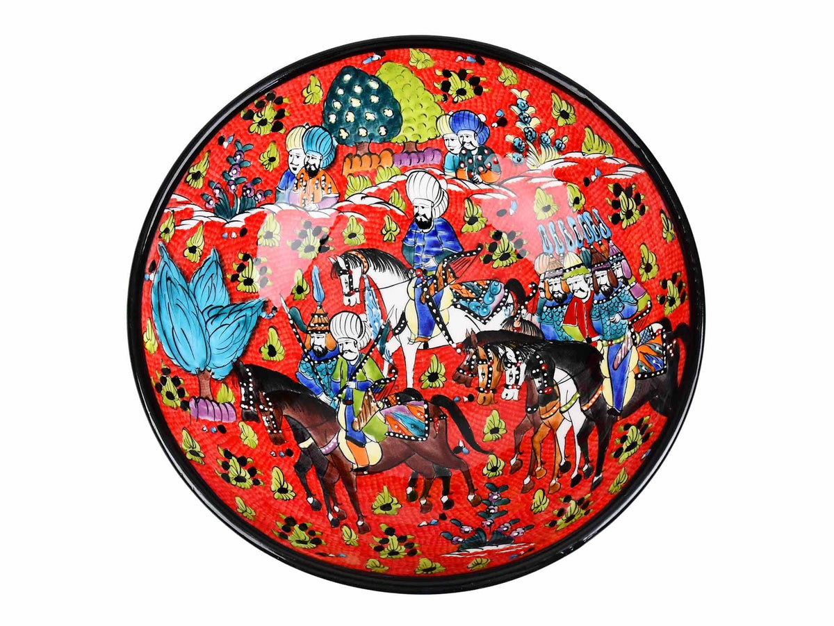 25 cm Turkish Bowl Ottoman Miniature Red Design 2 Ceramic Sydney Grand Bazaar 