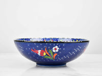 25 cm Turkish Bowls Flower Blue Design 1 Ceramic Sydney Grand Bazaar 
