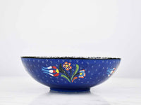 25 cm Turkish Bowls Flower Blue Design 3 Ceramic Sydney Grand Bazaar 