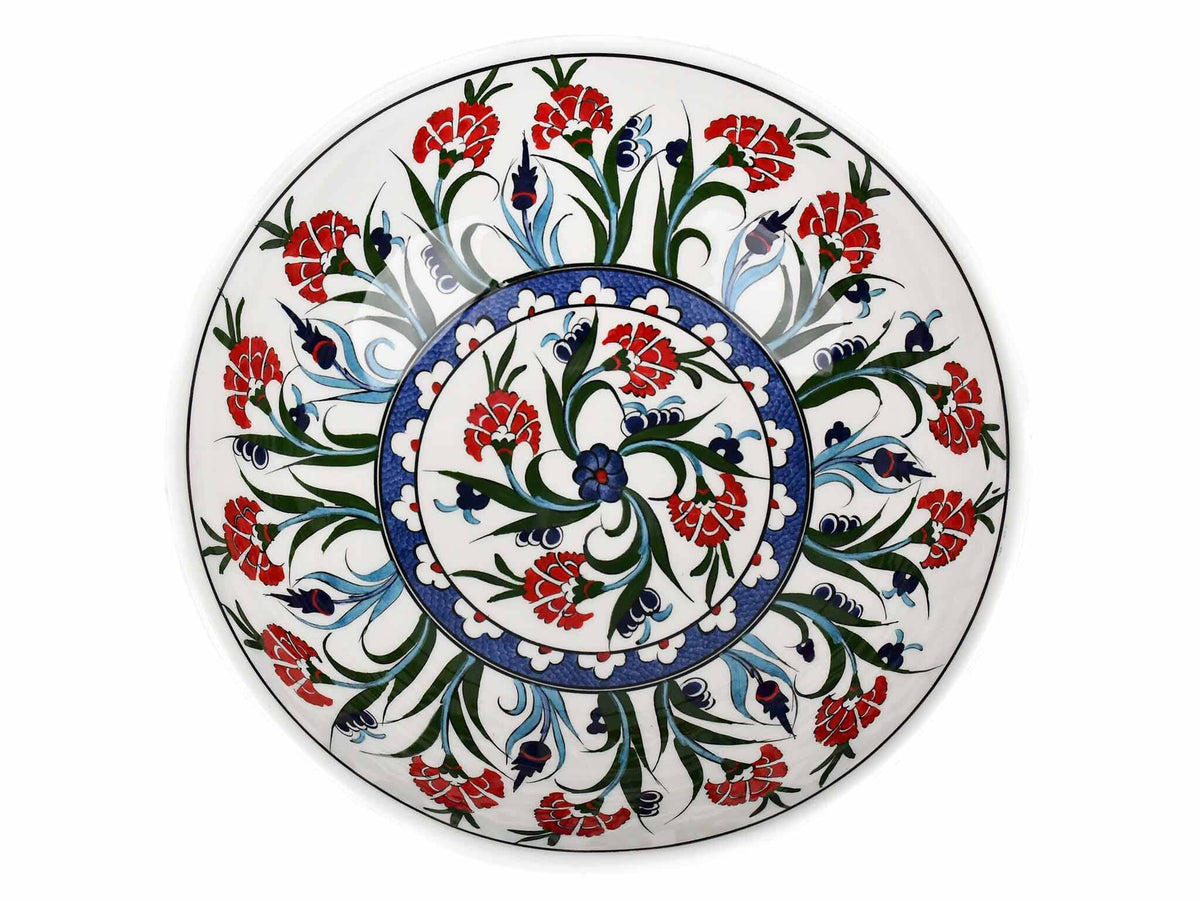 25 cm Turkish Ceramic Bowl Iznik Collection Carnation Ceramic Sydney Grand Bazaar 1 