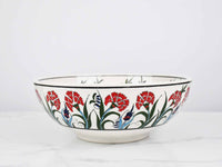 25 cm Turkish Ceramic Bowl Iznik Collection Carnation Ceramic Sydney Grand Bazaar 