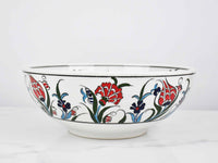 25 cm Turkish Ceramic Bowl Iznik Collection Tulip Carnation Ceramic Sydney Grand Bazaar 