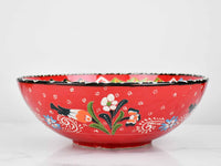 30 cm Turkish Bowls Flower Red Design 1 Ceramic Sydney Grand Bazaar 