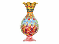 30 cm Turkish Ceramic Vase Dantel Yellow Blue Red Ceramic Sydney Grand Bazaar 