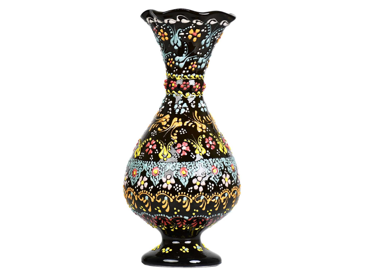 Dantel ceramic vase black 30cm