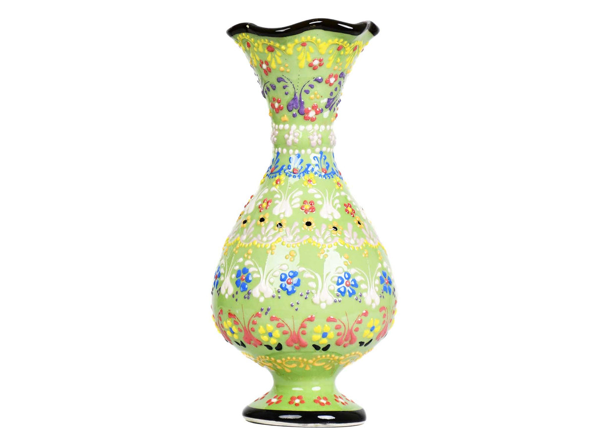 Dantel ceramic vase light green 