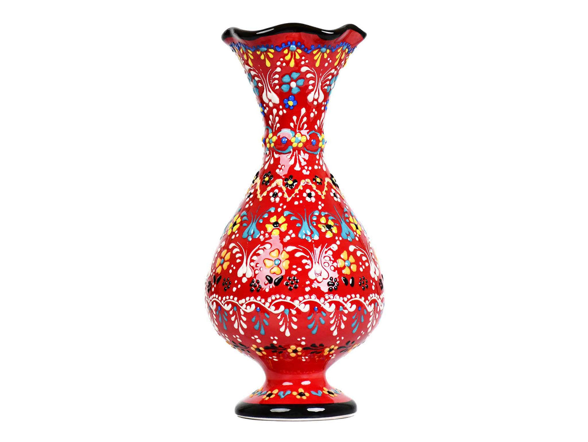 Dantel ceramic vase red 30 cm