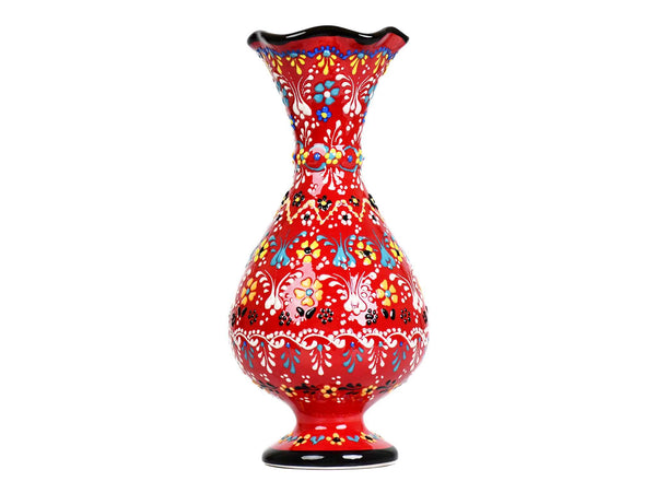 Dantel ceramic vase red 30 cm