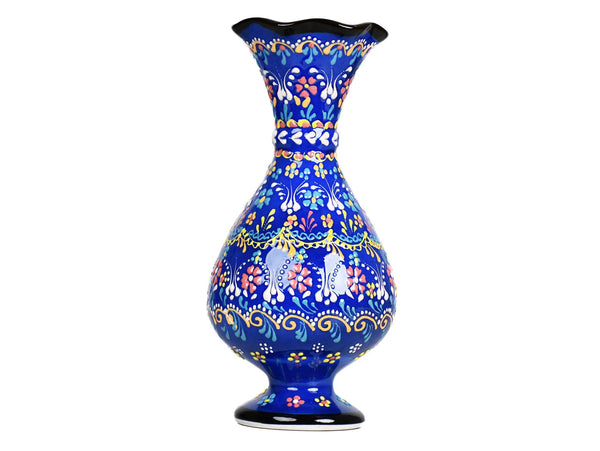 Dantel ceramic vase blue 30cm