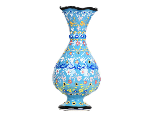 Dantel ceramic vase light blue 30cm