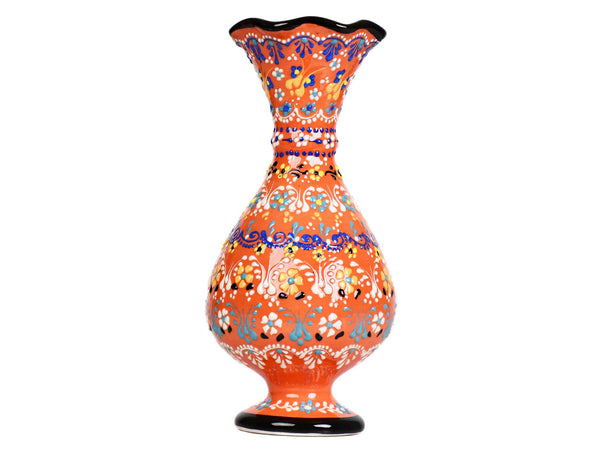 Dantel ceramic vase orange 30cm