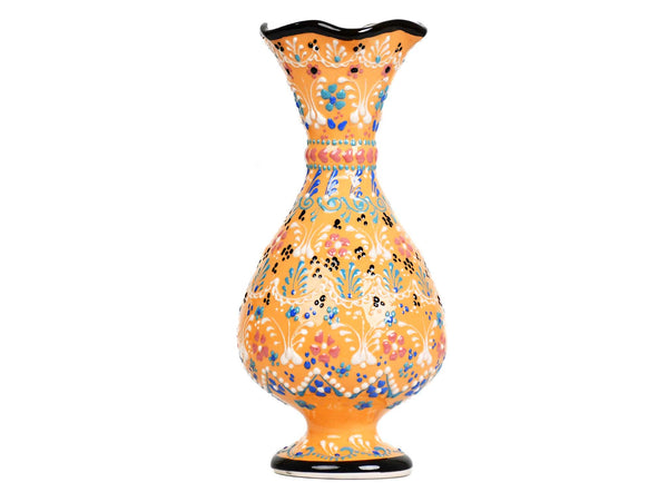 Dantel ceramic vase yellow 30cm