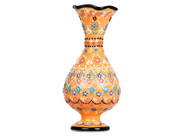 Dantel ceramic vase yellow 30cm