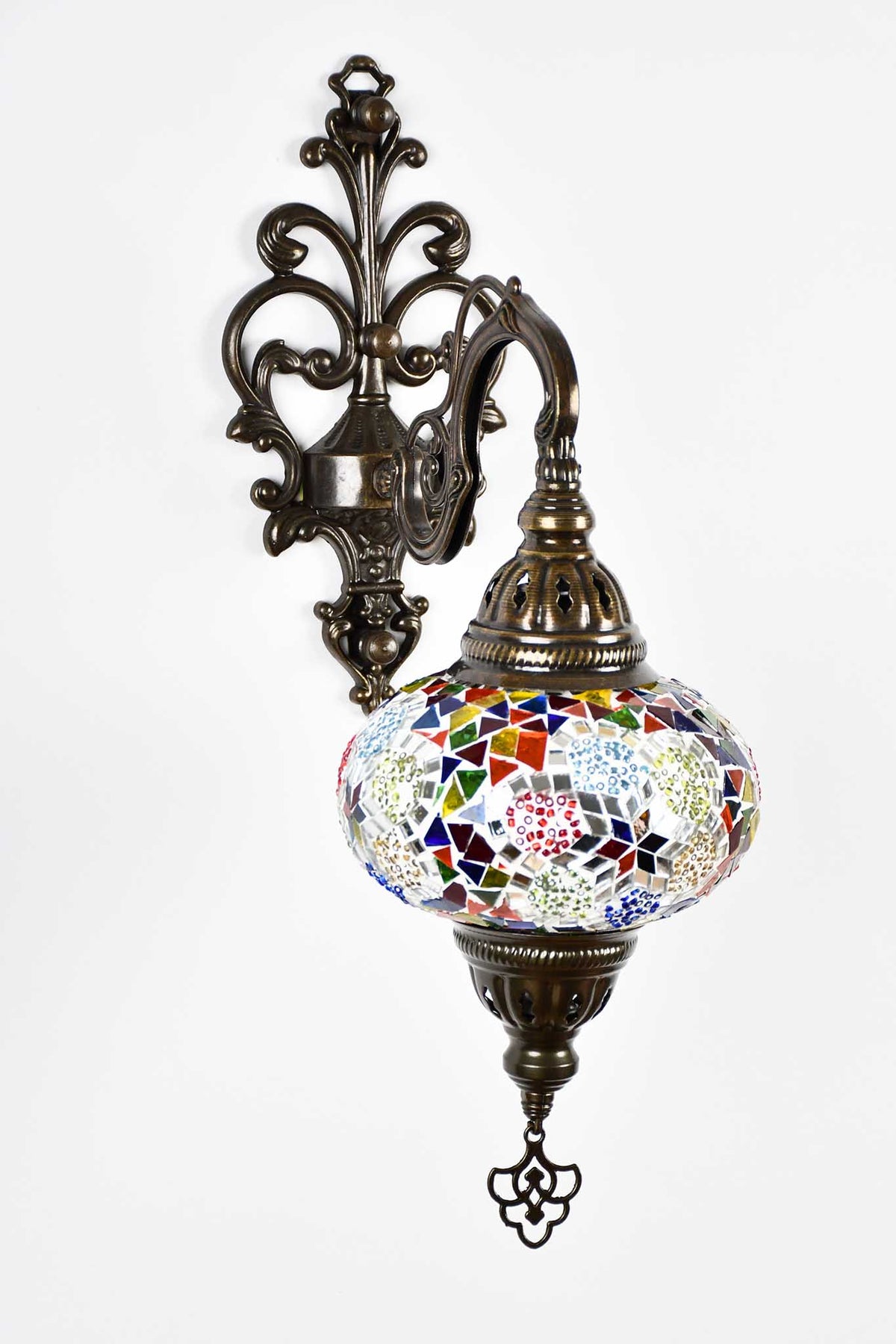 Turkish Wall Light Single Colourful Mosaic Flower