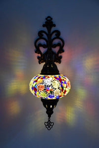 Turkish wall light colourful mosaic flower