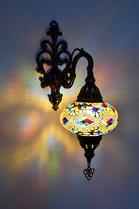 Turkish wall light colourful Mosaic yellow kilim